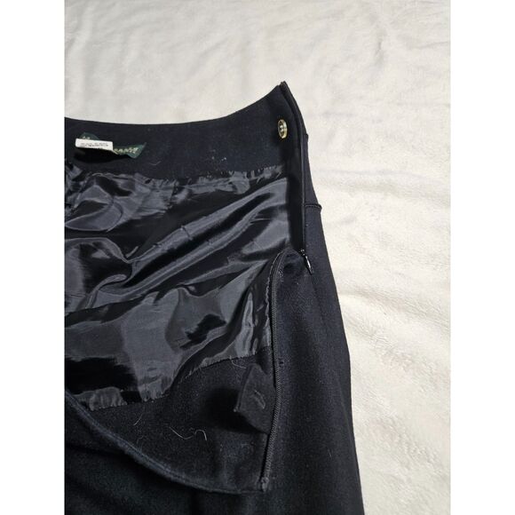 Harve Bernard Women's Wool LIned skirt, Black,‎ zipper & button closure, size 12 - Picture 4 of 7
